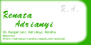 renata adrianyi business card